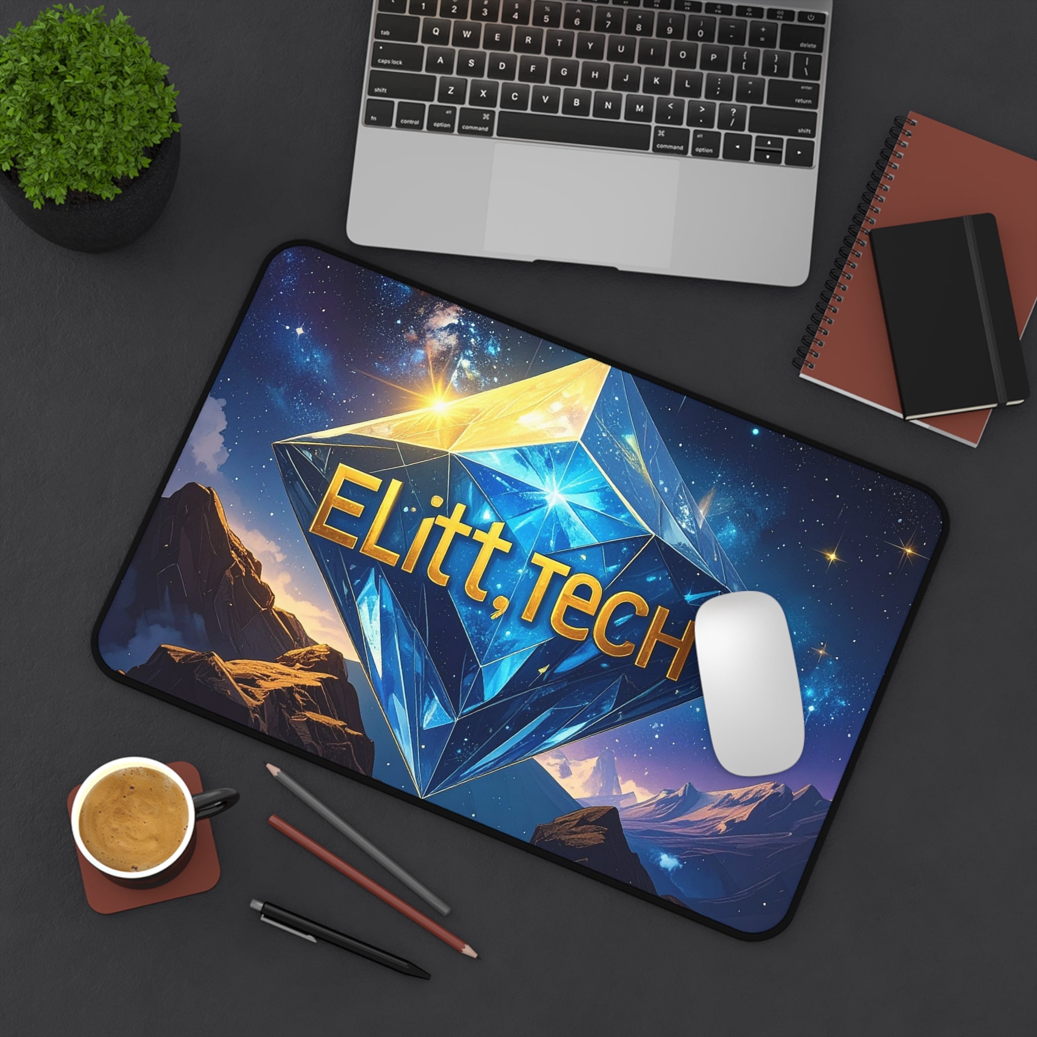 Gaming Desk Mat — ELitt.tech Diamond Galaxy Mousepad