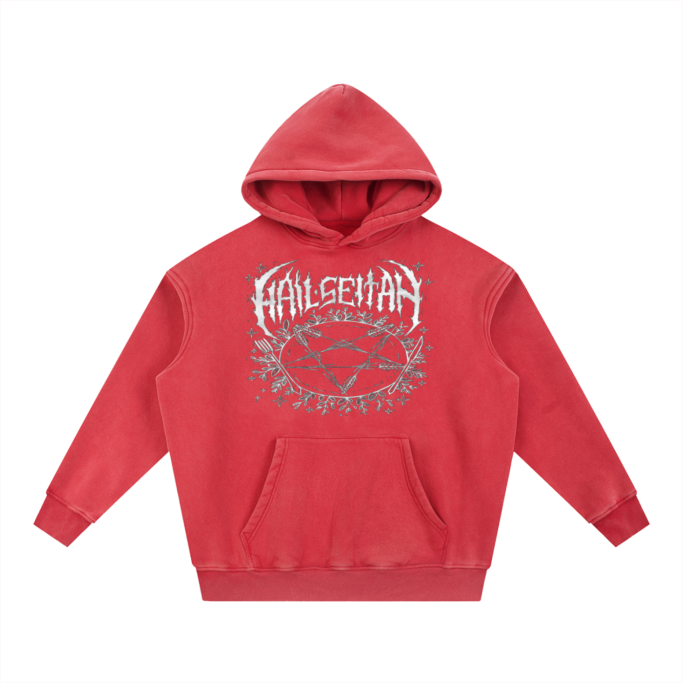Snow Wash Fleece Oversize Hoodie