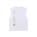 Raw Edge Cotton Tank Top