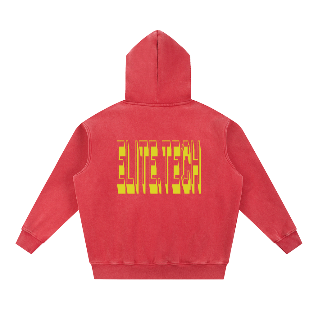 Snow Wash Fleece Oversize Hoodie